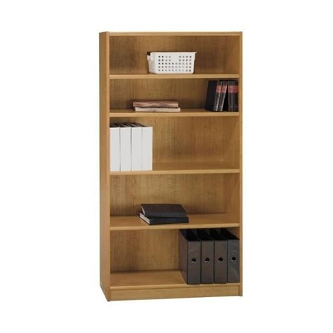 Bush Furniture Universal 5 Shelf Bookcase in Snow Maple - WL12450-03