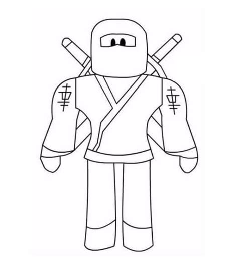 Ninja Roblox coloring page - Download, Print or Color Online for Free