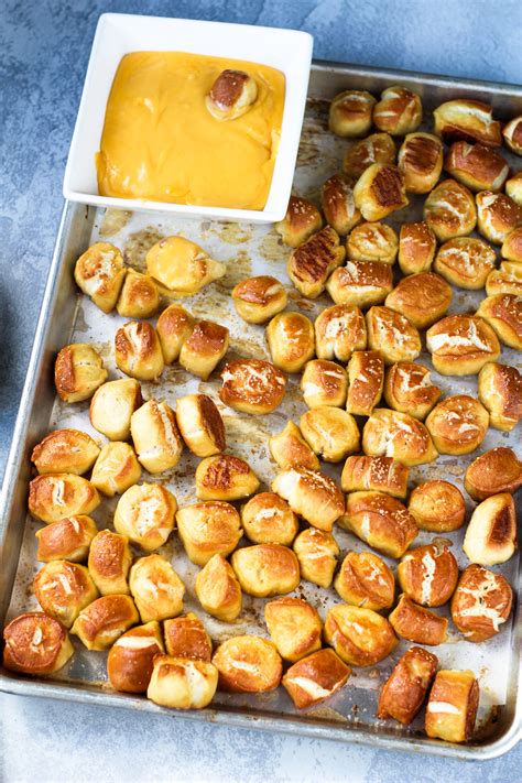 Pretzel Bites with Cheese Sauce - Jen Around the World