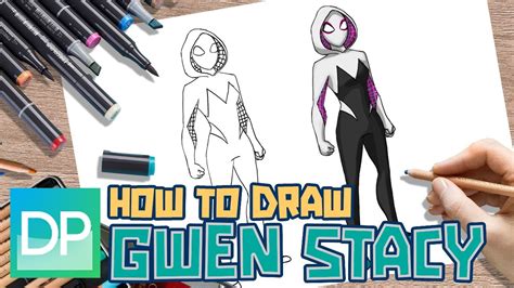 How To Draw Gwen Stacy Spider Man Drawittoo Com Coloring Home ...