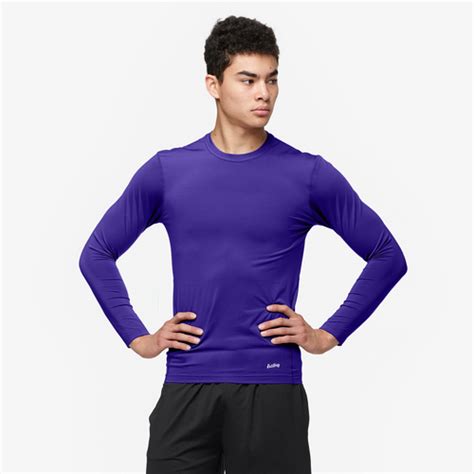 Eastbay EVAPOR Core Long Sleeve Compression Crew - Men's - Training - Clothing - Purple