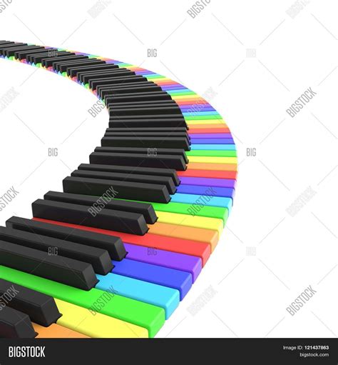 Piano Keyboard Rainbow Image & Photo (Free Trial) | Bigstock