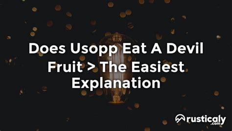 Does Usopp Eat A Devil Fruit - Here's What You Should Know