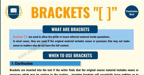 Brackets: Definition and Usage of Brackets with Interesting Examples - ESL Grammar