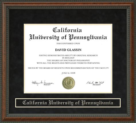 California University of Pennsylvania (Cal U) Diploma Frame: Wordyisms