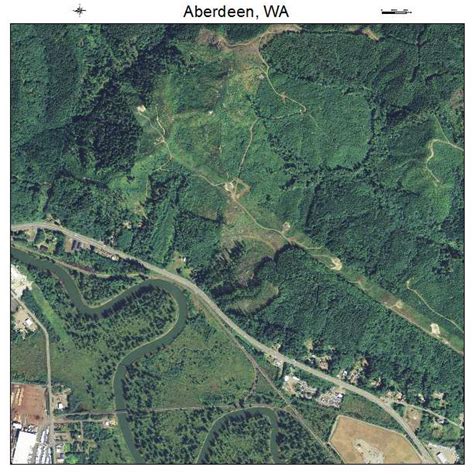 Aerial Photography Map of Aberdeen, WA Washington