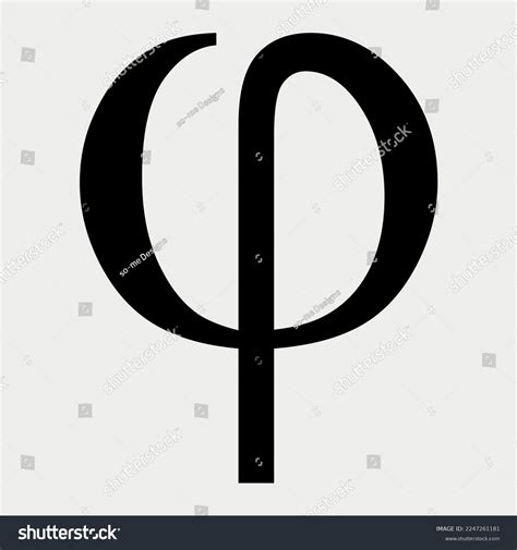 Greek Alphabet Symbol Phi Vector Illustration Stock Vector (Royalty Free) 2247261181 | Shutterstock