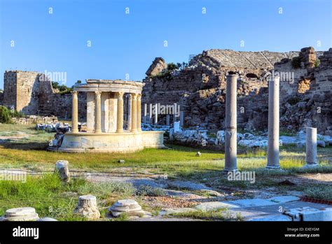 Temple of Tyche, Side, Antalya, Pamphylia, Turkey Stock Photo - Alamy