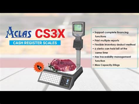 Aclas CS3X Cash Register Scale - YouTube