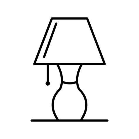 Table lamp Line black icon 602058 Vector Art at Vecteezy