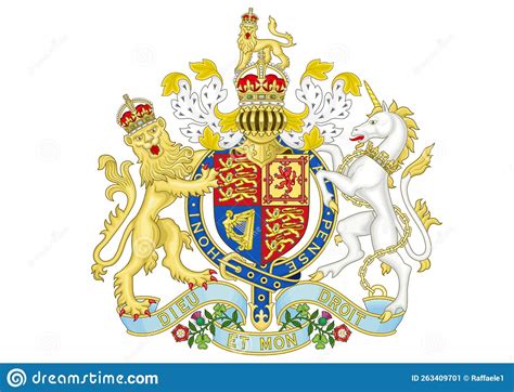 Coat of Arms of United Kingdom 1837 - 1952 Stock Illustration ...