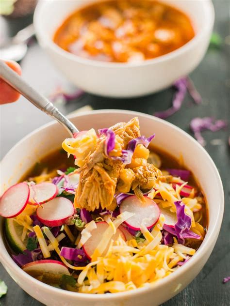 Red Pozole with Chicken (Pozole Rojo de Pollo) - Dad With A Pan