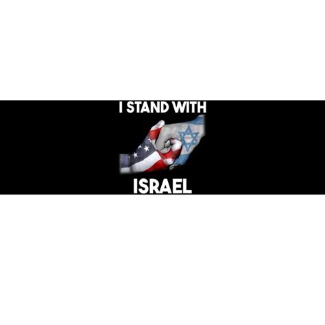 I Stand With Israel I Stand With Israel America Flag Bumper Sticker | TeeShirtPalace