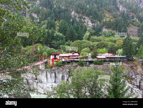 Hells Gate is a narrowing of British Columbia's Fraser River, there is ...