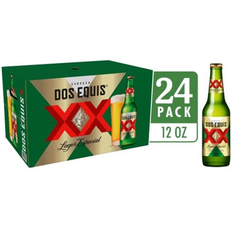 Dos Equis Mexican Lager Beer, 24 Pack, 12 fl oz Bottles, 24 bottles ...