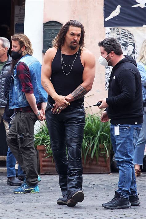 Jason Momoa In Leather Pants Riding Motorcycle For ‘Fast 10’: Photos ...