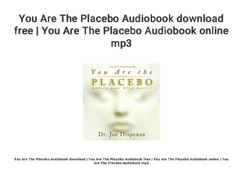 You Are The Placebo Audiobook download free | You Are The Placebo Aud…