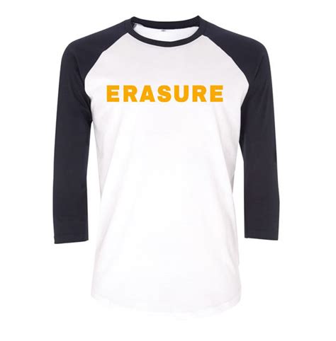 Erasure - World Be Gone Tour - 2018 UK & Europe Baseball Tour T-Shirt - Long Sleeve White/Navy