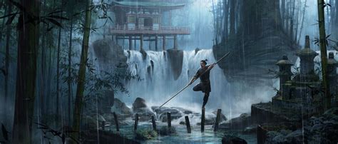 ArtStation - Feudal Japan Challenge Frame 1, Andrzej Dybowski | Concept art, Japan, Environment ...