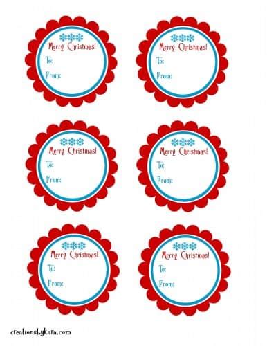 Free printable Christmas gift tags