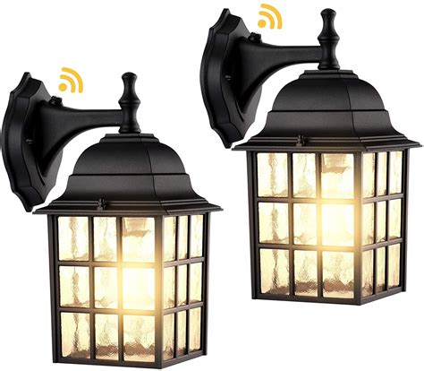 Buy 2-Pack Dusk to Dawn Outdoor Wall Lights, Sensor Exterior Light Fixtures Wall Mount, Porch ...