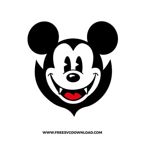 Mickey Vampire SVG & PNG Free Halloween Cut Files