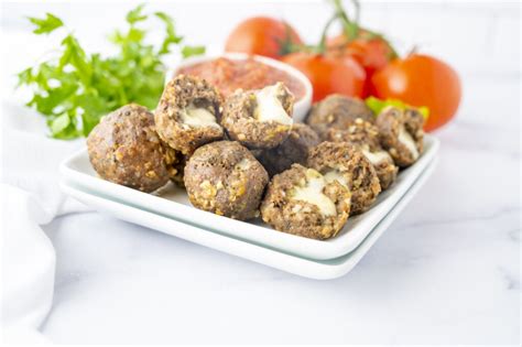 Mozzarella Stuffed Meatballs Recipe - Tiny Little Chef