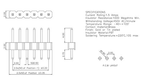 2.0mm Straight Pin Header Connectors | Smolex