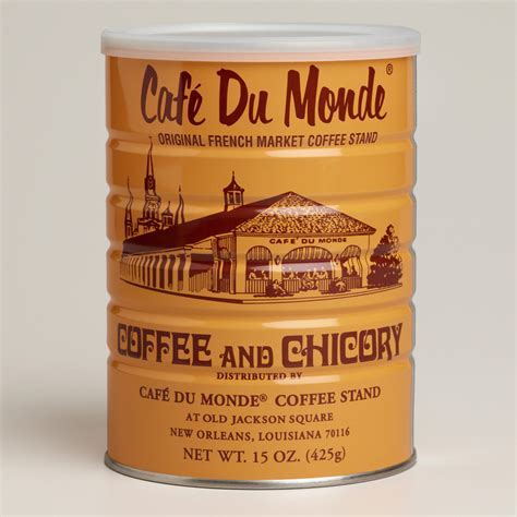 Café Du Monde beignet mix and coffee packaging - Fonts In Use