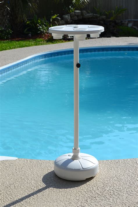 Relaxation Station Swimming Pool Umbrella Table | AugHog Products Beach Umbrella Sand Anchors ...