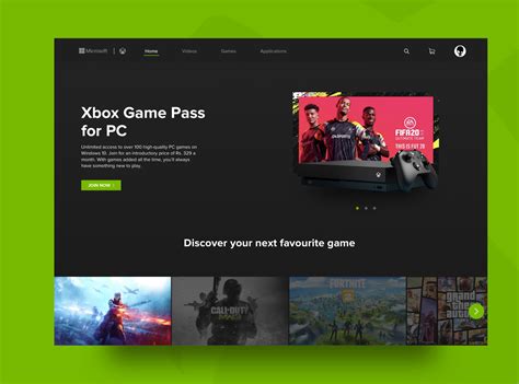 Xbox Homepage Re-Design by Arun Rajendran on Dribbble