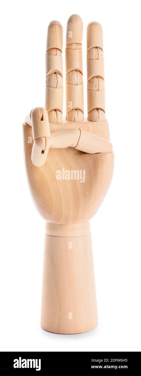 Wooden hand showing letter P on white background. Sign language alphabet Stock Photo - Alamy