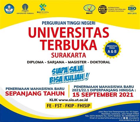 Daftar Universitas Terbuka - Homecare24