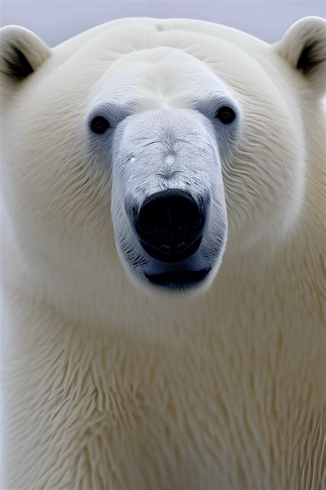 Polar Bear Face Photo · Creative Fabrica