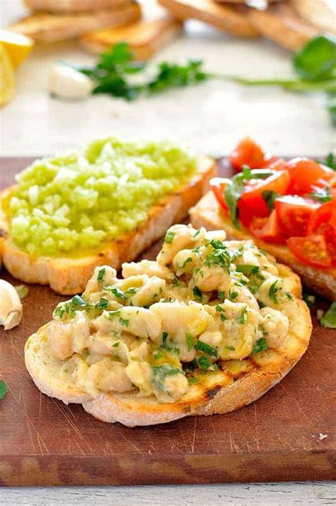 Trio of Bruschetta: Lemon Cannellini Bean Bruschetta | RecipeTin Eats