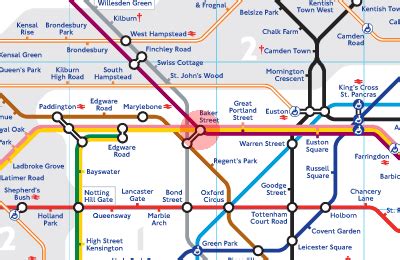 Baker Street station map - London Underground Tube