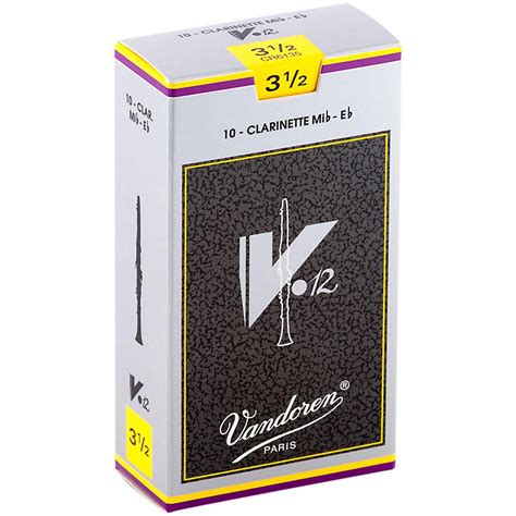 Vandoren V12 Series Eb Clarinet Reeds Strength 3.5, Box of 10 | Musician's Friend