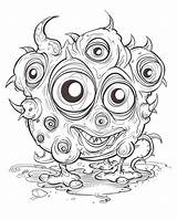 Halloween Monster Coloring Pages sketch template