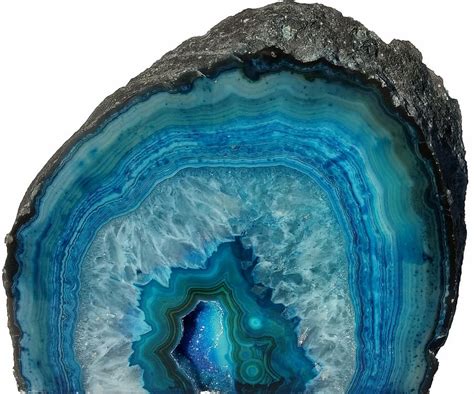 blue, grey, geode stone, druse, geode, gem, gemstone, agate stone | Piqsels