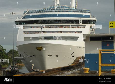 Coral Princess cruise ship passes through the Panama Canal Stock Photo ...