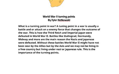 World War II Turning points by tyler hetkowski