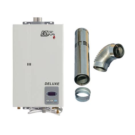 EZ Tankless Deluxe on Demand 4.4 GPM 85,000 BTU Natural Gas Tankless ...