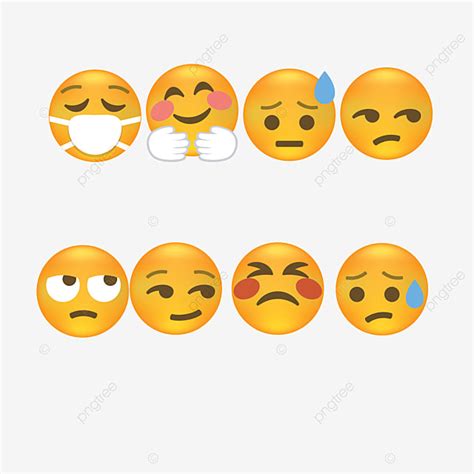 Emoji Pack Vector Art PNG, Emoji Pack, 6 In One, Free Emoji PNG Image For Free Download