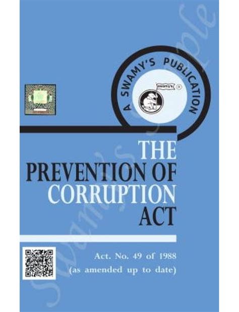 Prevention Of Corruption Act - 2021 A-9 By Muthuswamy, Brinda, Sanjeev ...