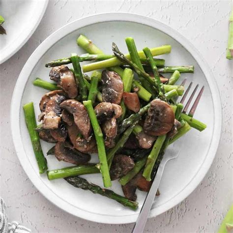 Roasted Asparagus and Mushrooms - Clean Green Simple