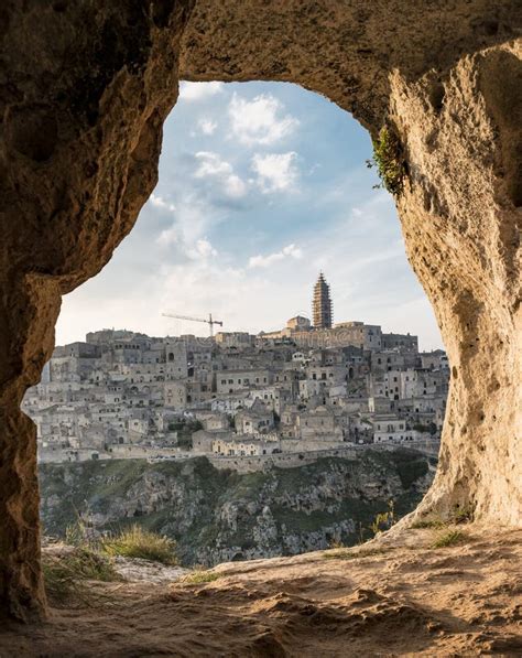 View of Matera from a Cave, Italy Stock Photo - Image of amazing ...