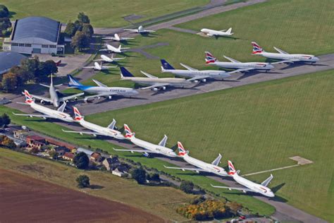 Jumbo jet graveyard of British Airways planes grounded by COVID