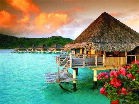 Bora Bora Beach Sunset