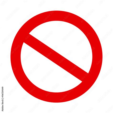 Prohibited. No Sign. Forbidden, Do Not Enter Sign, 'No' Symbol, Stock Vector | Adobe Stock