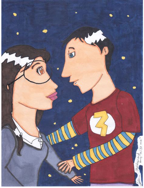 sheldon and amy kiss me big bang theory by kernorxwarren4va on DeviantArt